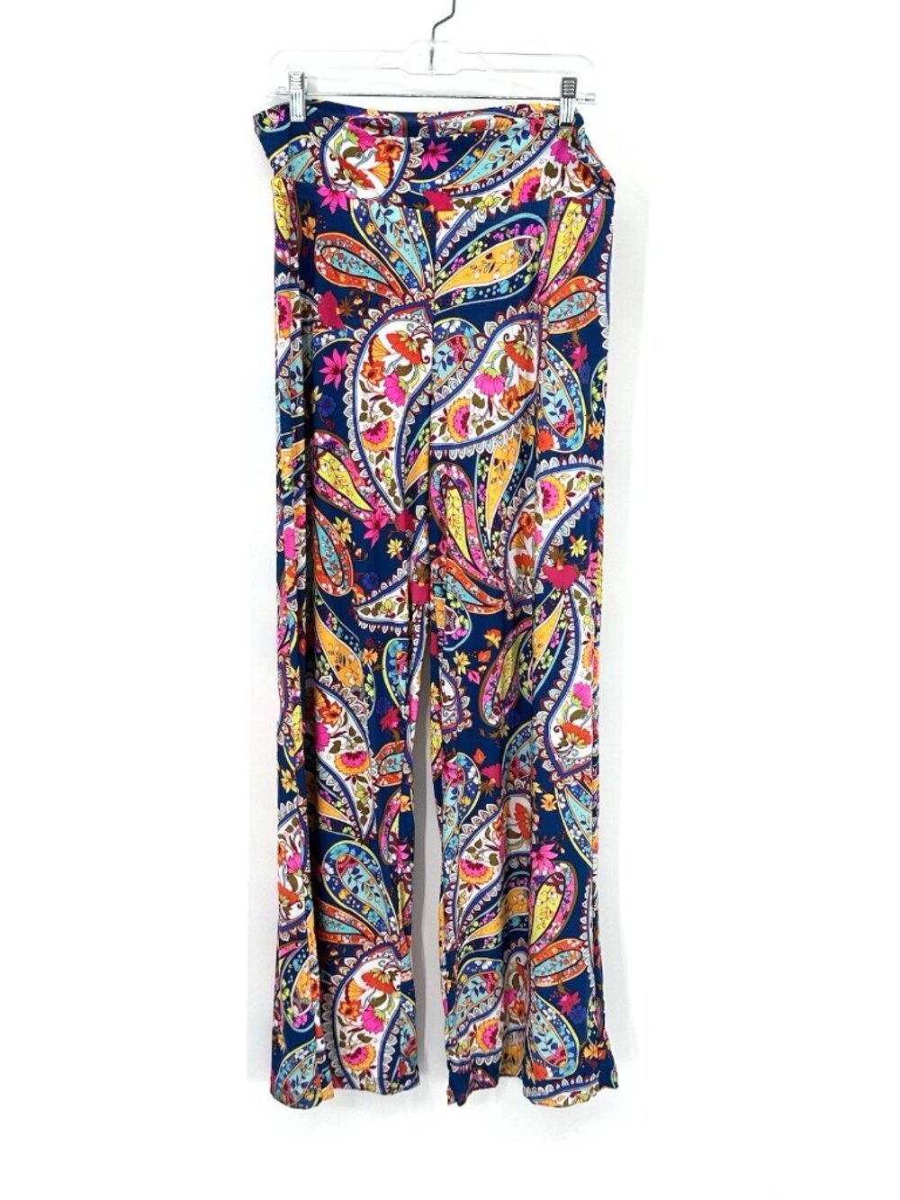 TRINA TURK swim pants colorful LARGE wide leg retro beach cruise island mod - Picture 2 of 11